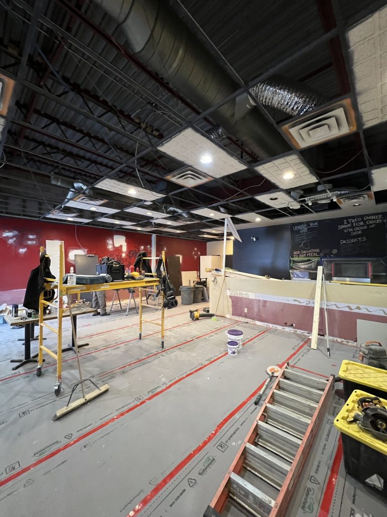 Renovation in progress at Joey's Lethbridge